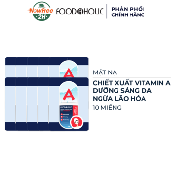 Combo 10 Mặt Nạ Foodaholic Vitamin A Sáng Da, Ngừa Lão Hóa 23g