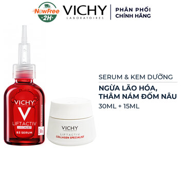 Combo Vichy Serum & Kem Dưỡng Ngừa Lão Hóa, Thâm Nám Đốm Nâu