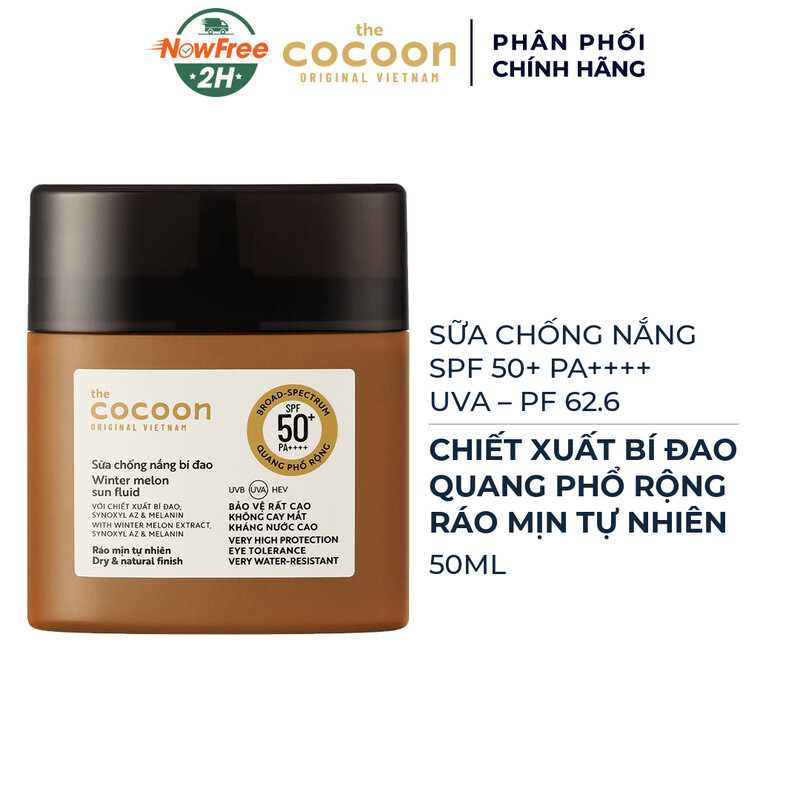 Sữa Chống Nắng Cocoon Chiết Xuất Bí Đao Quang Phổ Rộng 50ml
