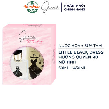 Combo Gennie Nước Hoa + Sữa Tắm Little Black Dress 50ml + 450ml