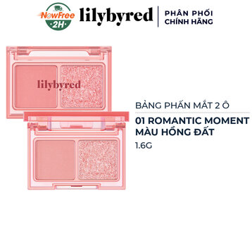 Bảng Phấn Mắt Lilybyred 2 Ô Màu 01 Romantic Moment 1.6g