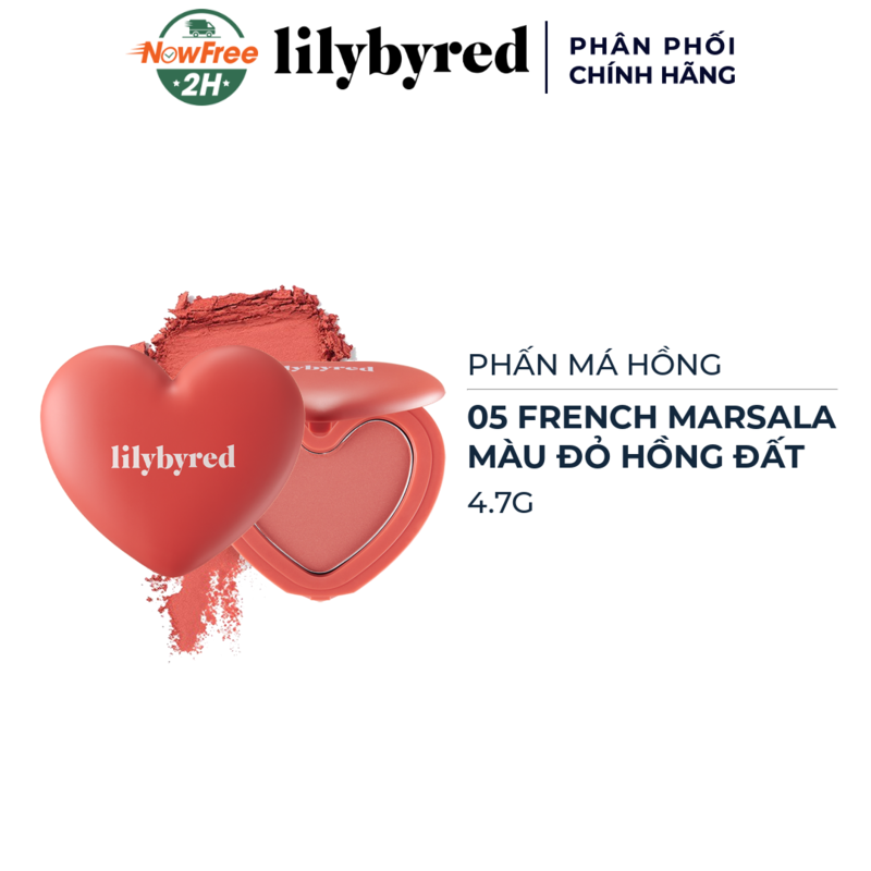 Phấn Má Hồng Lilybyred 05 French Marsala - Đỏ Hồng Đất 4.7g