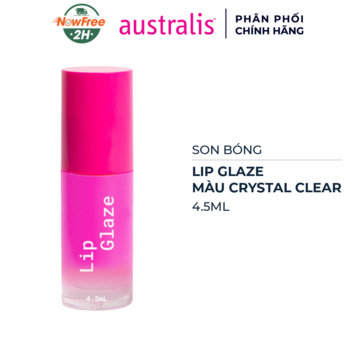 Son Bóng Australis Lip Glaze Màu Crystal Clear 4.5ml
