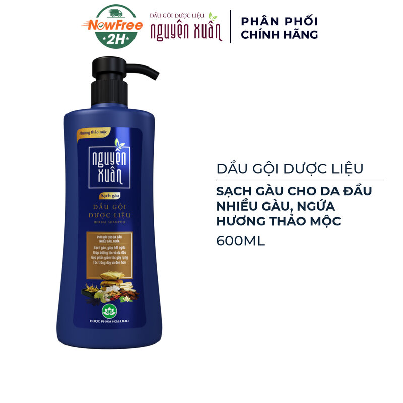 Dầu Gội Nguyên Xuân Dược Liệu Sạch Gàu 600ml