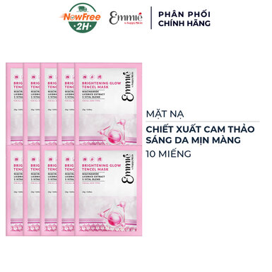 Combo 10 Mặt Nạ Emmié Sáng Da Mịn Màng Từ Cam Thảo 23g