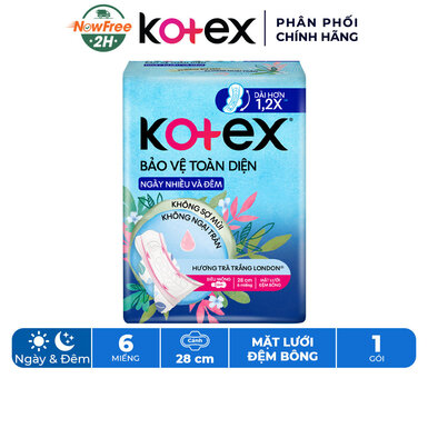 Băng Vệ Sinh Kotex Bảo Vệ Toàn Diện Ngày Nhiều & Đêm 28cm 6M