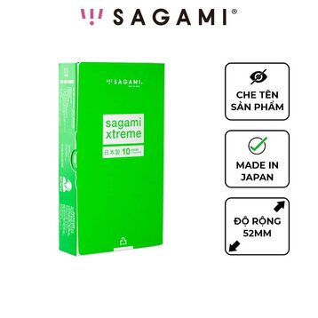Bao Cao Su Sagami Green Gân Gai (Hộp 10)