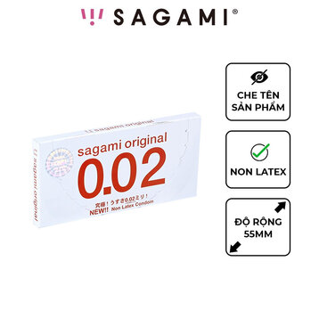 Bao Cao Su Sagami Original 0.02 Non Latex Siêu Mỏng (Hộp 2)