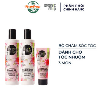 Bộ Chăm Sóc Tóc Organic Shop Dành Cho Tóc Nhuộm 3 Món