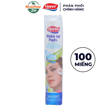 Bông Tẩy Trang Tippys Classic Make Up Pads 100 Miếng