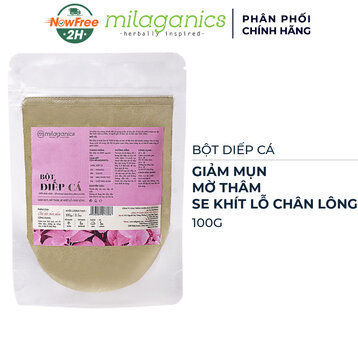 Bột Diếp Cá Milaganics Giảm Mụn, Mờ Vết Thâm 100g