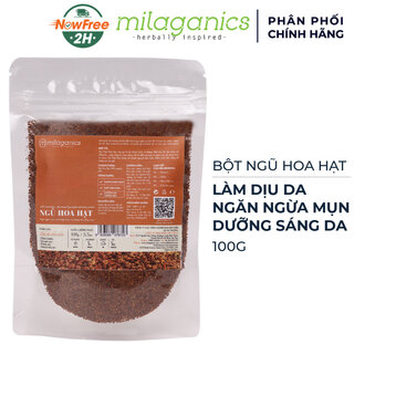 Bột Ngũ Hoa Hạt Milaganics Làm Dịu Da, Ngăn Ngừa Mụn 100g