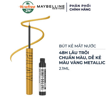 Kẻ Mắt Nước Maybelline 48H Lâu Trôi - Vàng Metallic 2.1ml