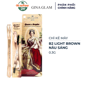 Chì Kẻ Mày Gina Glam #B2 Light Brown Màu Nâu Sáng 0.3g