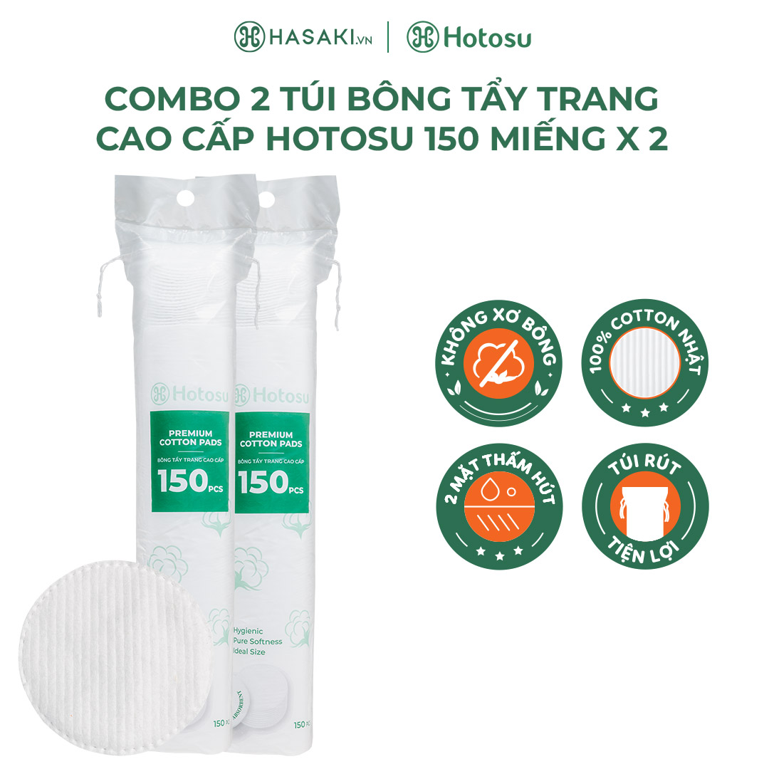 Tặng: Combo 2 Bông Tẩy Trang Hotosu (Hết Quà Tặng 30K  - SL có hạn)