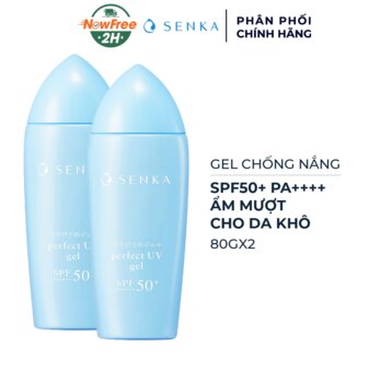 Combo 2 Gel Sữa Chống Nắng Senka Ẩm Mượt Cho Da Khô 80g