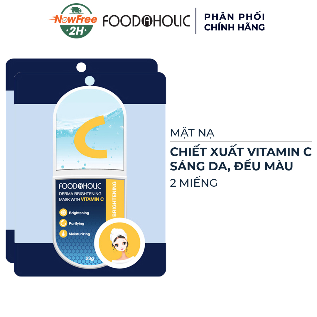 Mua 1 tặng 2: Mặt Nạ Foodaholic Vitamin C  23g, trị giá 48k (SL có hạn)