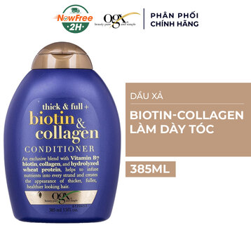 Dầu Xả OGX Biotin & Collagen Làm Dày Tóc 385ml