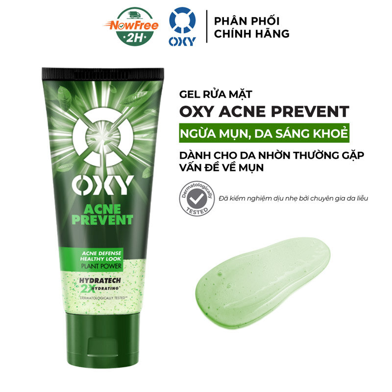 Gel Rửa Mặt OXY Ngừa Mụn, Da Sáng Khoẻ 100g