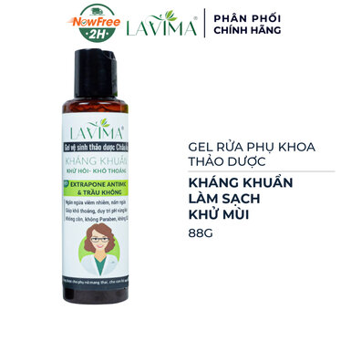 Gel Rửa Phụ Khoa Lavima Kháng Khuẩn Thảo Dược Châu Âu 88g