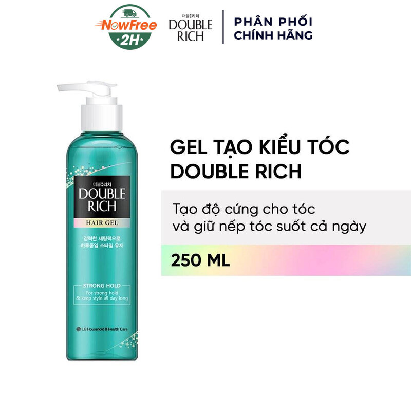 Gel Tạo Kiểu Tóc Double Rich Giữ Nếp Tóc Uốn 250ml