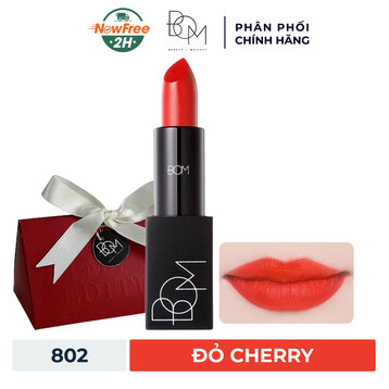 [Hộp Quà 8/3] Son Lì B.O.M #802 My Cherry Red - Đỏ Cherry 3.5g
