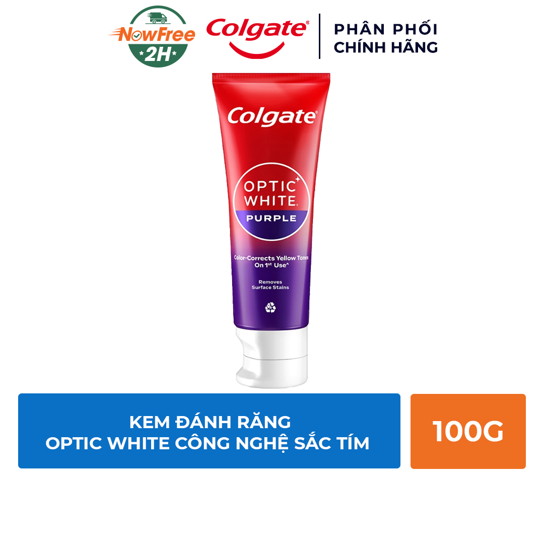 Kem Đánh Răng Colgate Optic White Công Nghệ Sắc Tím 100g | Hasaki.vn