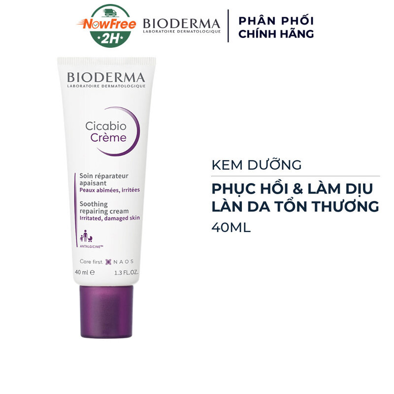 Kem Dưỡng Bioderma Hỗ Trợ Phục Hồi Da Tổn Thương 40ml