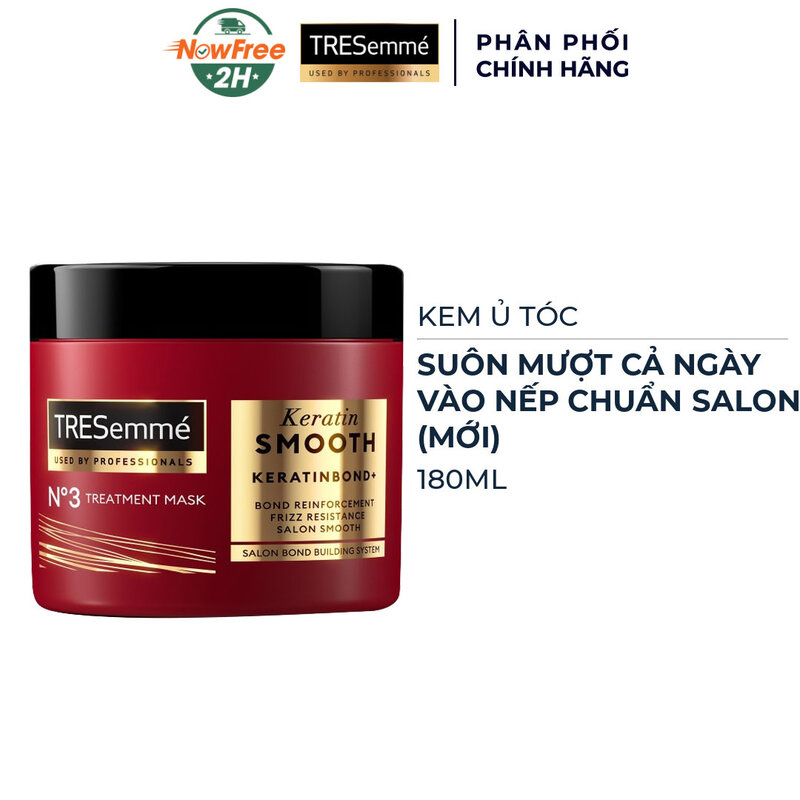 Kem Ủ Tóc TRESemmé Keratin Smooth Vào Nếp Suôn Mượt 180ml (Mới)