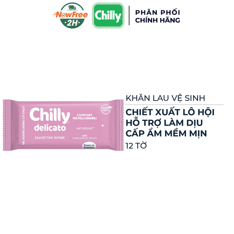 Tặng: Khăn Lau Vệ Sinh Chilly Trị Giá 99k  (SL có hạn)