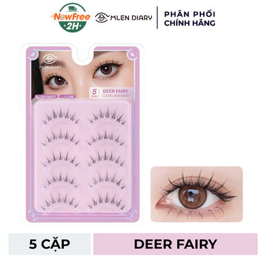 Lông Mi Giả Mlen Diary Gân Trong Suốt Deer Fairy 5 Cặp