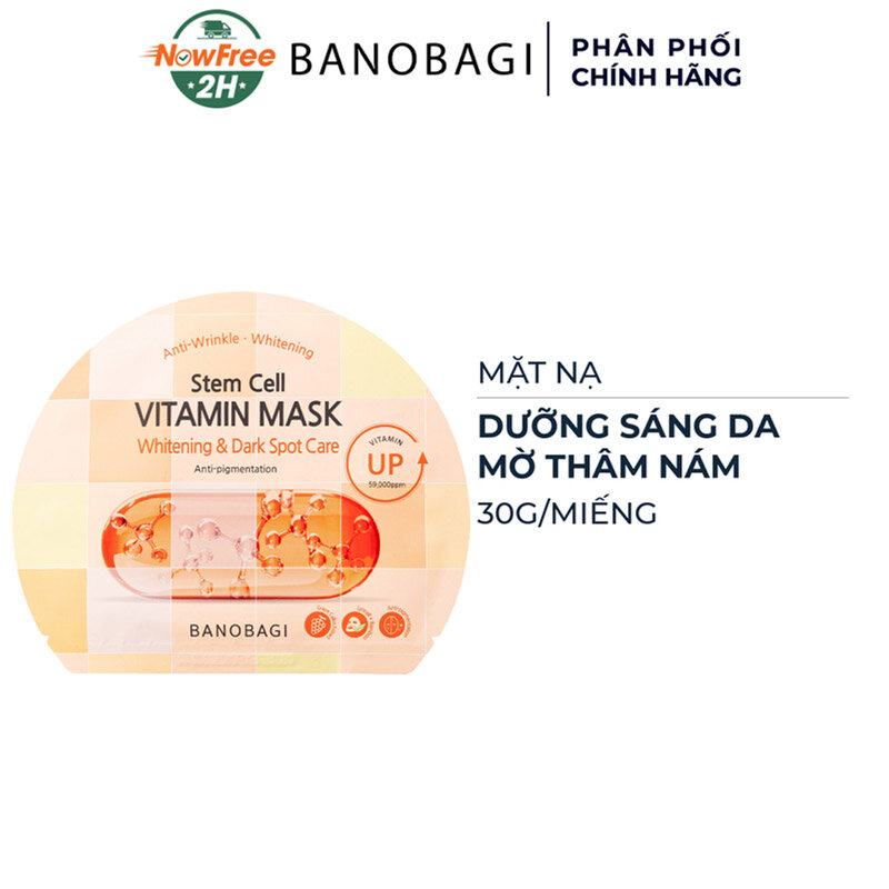 Mặt Nạ Banobagi Dưỡng Sáng Da, Mờ Thâm Nám 30g (Cam)