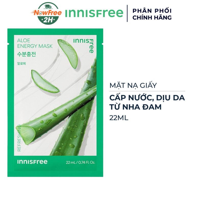 Mặt Nạ innisfree Cấp Nước, Dịu Da Từ Nha Đam 22ml (Mới)