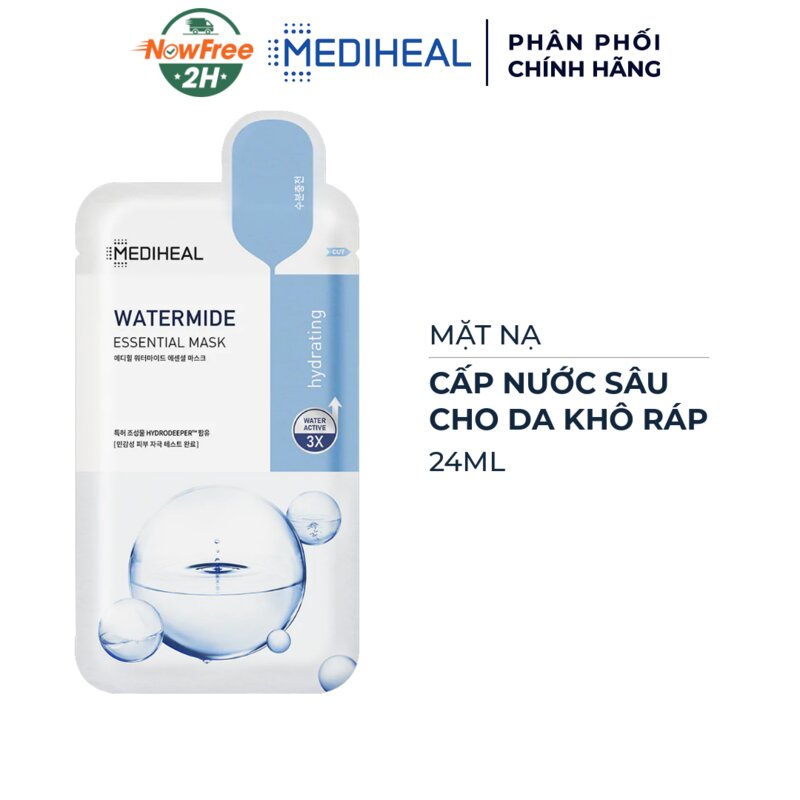 Mặt Nạ Mediheal Cấp Nước Dưỡng Ẩm Cho Làn Da Khô Ráp 24ml