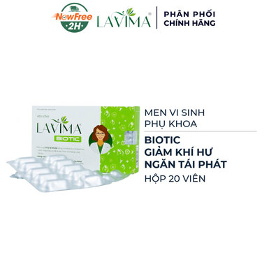 Men Vi Sinh Phụ Khoa Lavima Biotic Hộp 20 Viên