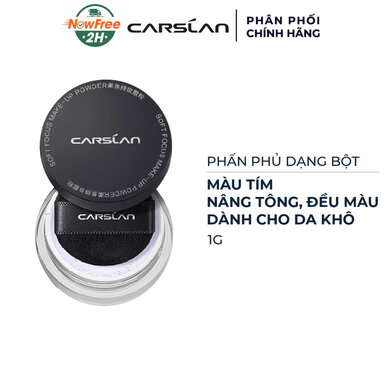 [Mini] Phấn Phủ Carslan Dạng Bột Nắp Đen Màu Tím 1g