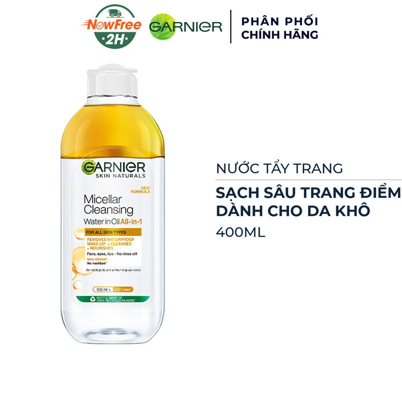 Nước Tẩy Trang Garnier Làm Sạch Sâu Lớp Trang Điểm 400ml