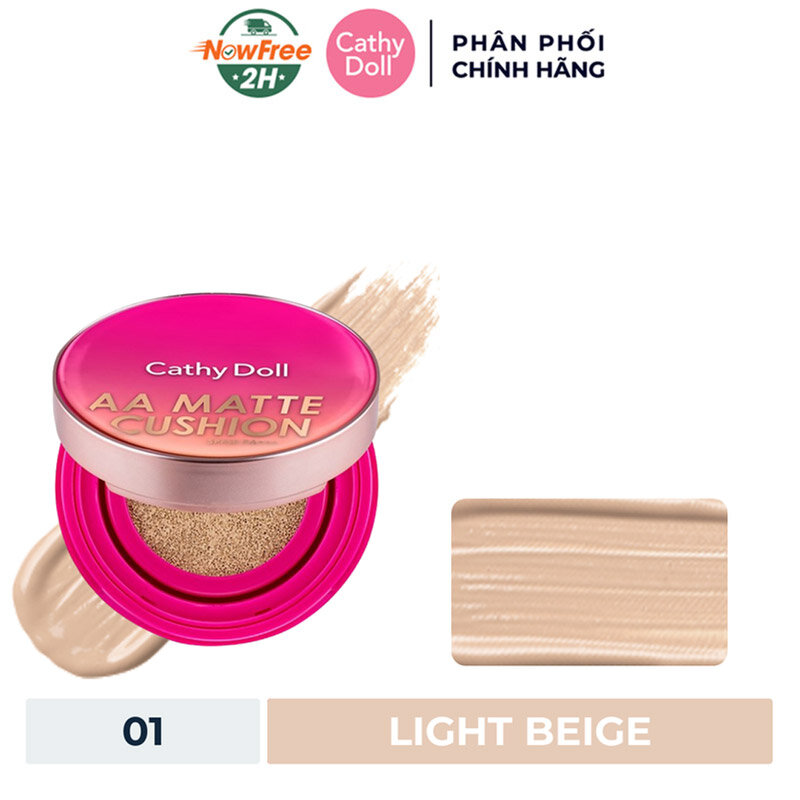 Phấn Nước Cathy Doll Dạng Lì Màu #01 Light Beige 10g