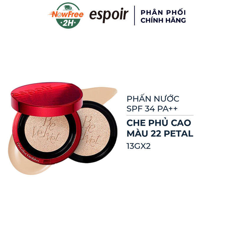 Phấn Nước Espoir Che Phủ Cao Màu 22 Petal Kèm Lõi 13gx2