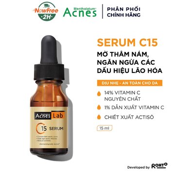 Serum Acnes Lab C15 Dưỡng Sáng, Mờ Thâm, Ngừa Lão Hóa 15ml