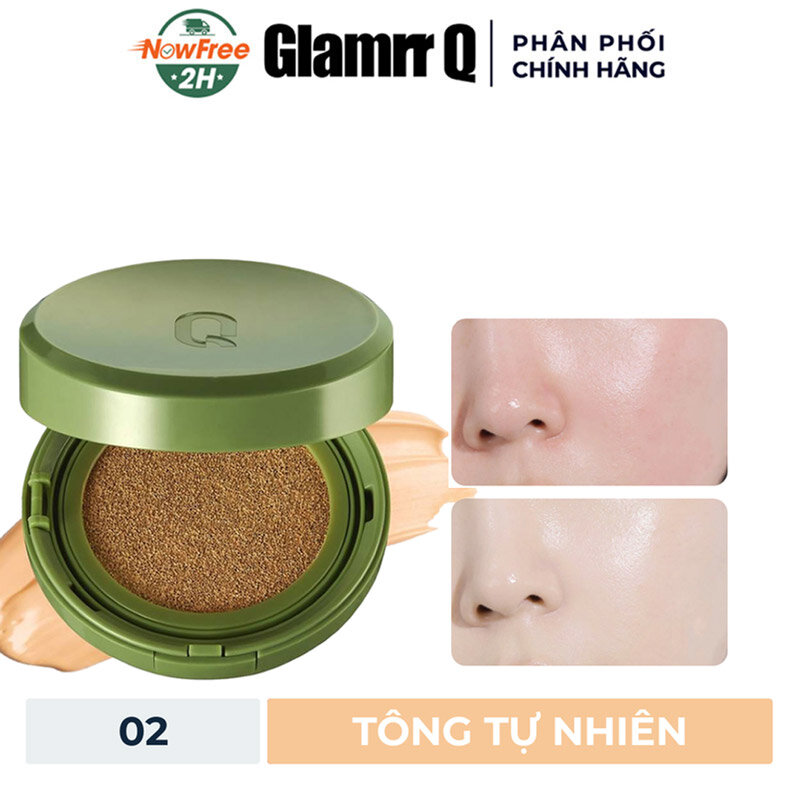 Siêu Phấn Nước Glamrr Q Căng Bóng 02 Màu Tự Nhiên 15g