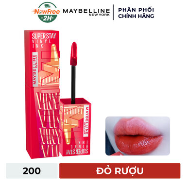 Son Bóng Maybelline 200 Salsa - Đỏ Rượu 4.2ml