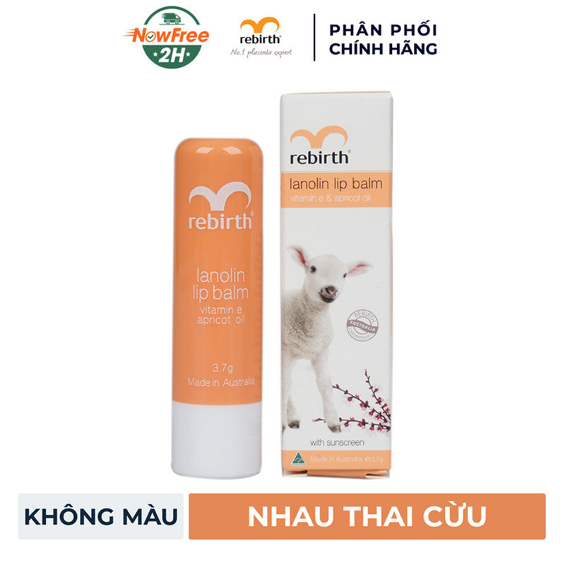 Son Dưỡng Môi Rebirth Nhau Thai Cừu Ngừa Khô Nứt Nẻ 3.7g