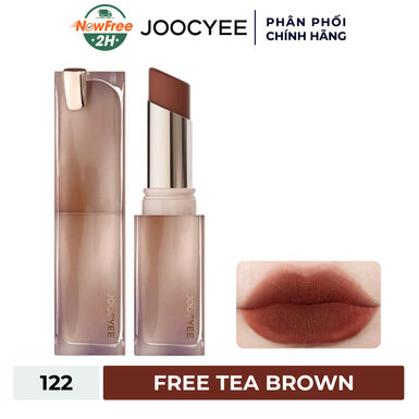 Son Thỏi Joocyee Mịn Lì Màu 122 Free Tea Brown 3.2g