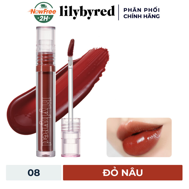 Son Tint Lilybyred M08 Burnt Brick - Đỏ Nâu 3.8g