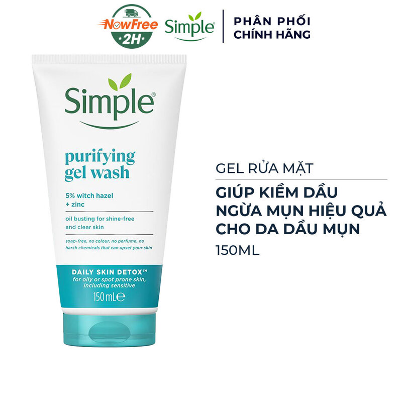 Gel Rửa Mặt Simple Thanh Khiết, Giảm Bóng Nhờn 150ml