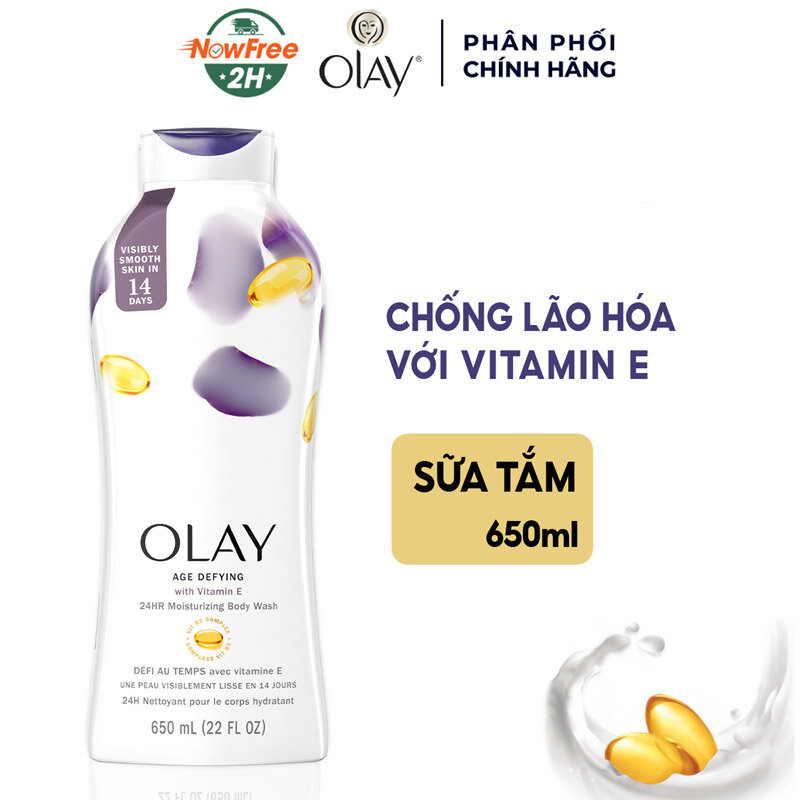 Sữa Tắm Olay Ngăn Ngừa Lão Hoá Với Vitamin E 650ml