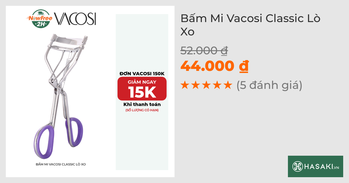 Bấm Mi Vacosi Classic Lò Xo BM01