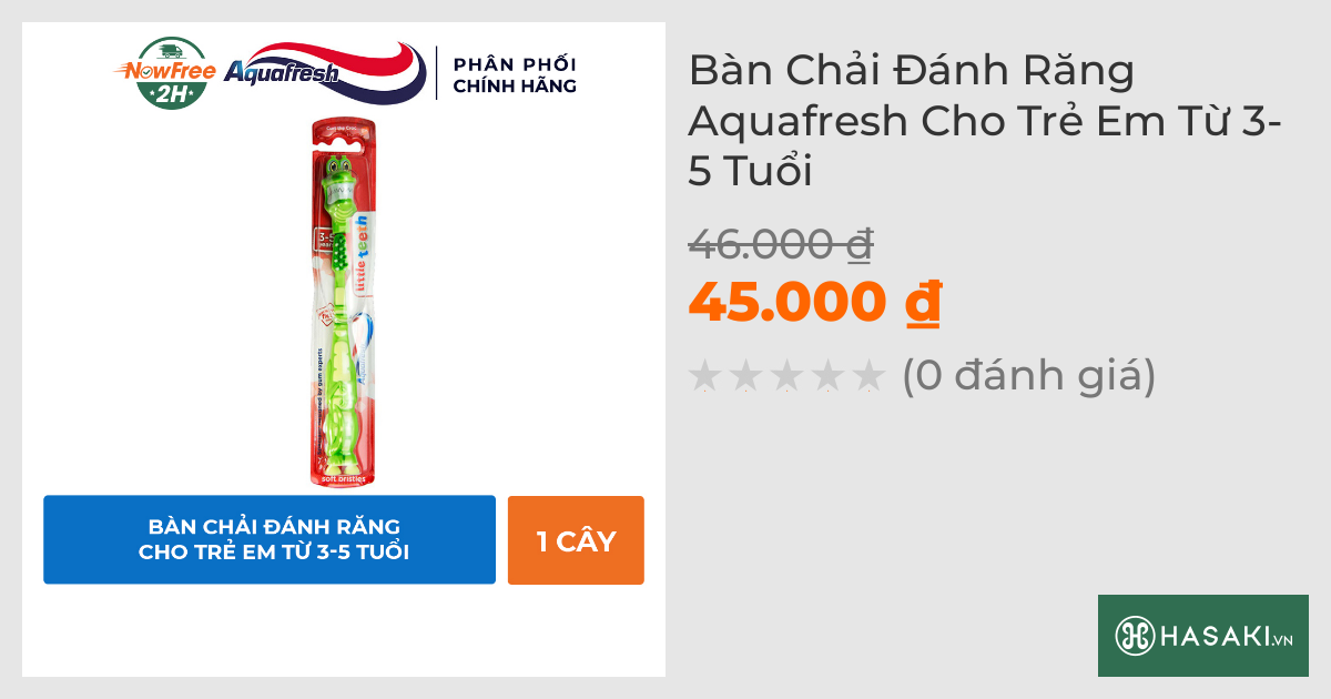 Bàn Chải Đánh Răng Aquafresh Cho Trẻ Em Từ 3-5 Tuổi (1 Cây)