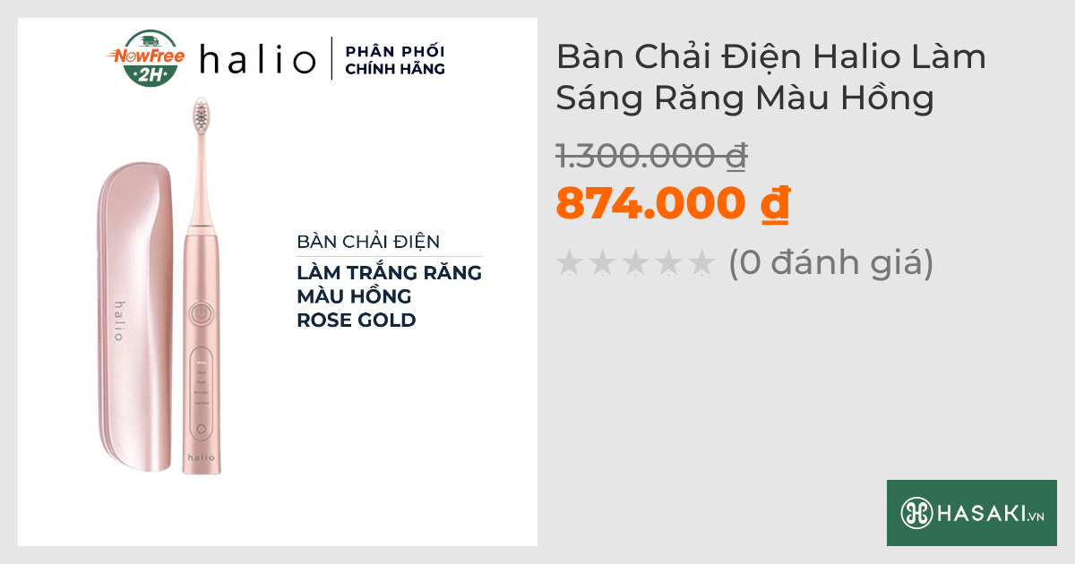 Bàn Chải Điện Halio Làm Trắng Răng Màu Hồng